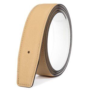 Replacement Belt Cowhide Genuine Leather Reversible Belt Strap For 8751